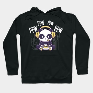 Gaming Panda Pew Pew Video Game Addict Hoodie